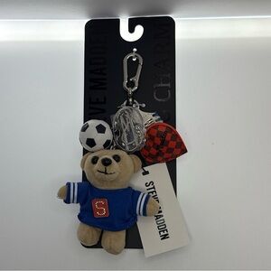 Steve Madden Bear Keychain with Blue Shirt